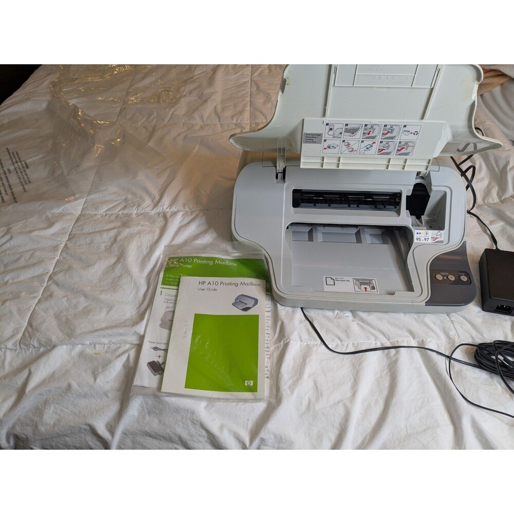 HP A10 Printing Mailbox All-In-One Inkjet Color Printer Fax Cable Untested